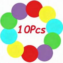 5/10 piezas Círculos de pizarra blanca seca desmontables de 6/9 pulgadas - Ideal para uso en el aula y para maestros, pizarra blanca seca, enseñanza, dibujo, etc. - Papel artesanal redondo de colores - Ver 11