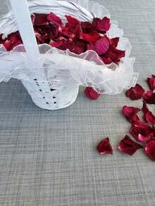 50/150/300/600/3000pcs Natural Dried Rose Petals: Wedding Confetti - Red - View 7