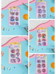 1pc 2026 New Cute Cartoon 3D Shaking Sticker | Phone Case Sticker/Notebook Sticker. Themes Include Unicorn, Lucky Unicorn And Adorable Animals. Suitable For DIY Decorative Crafts, DIY Glitter Stickers, DIY Phone Case Stickers And DIY Notebook Stickers. - Multicolor - View 5