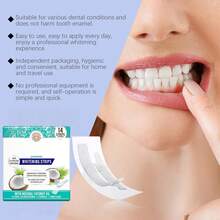 Berlix Teeth Whitening Strips Enamel  For Teeth Whitener, Whitening Strips With Coconut Oil, Formulated To Be Gentle & Non Slip And Quick-Dry, Stains Removal DMPL - As Shown In the Figure - View 6