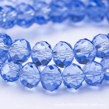 110pcs/Pack 4mm Lake Blue & Purple Austrian Crystal Beads, 80pcs/Pack 6mm, 60pcs/Pack 8mm, Hole Drilled, Shiny & Sparkling, Suitable For DIY Jewelry Making, Handmade Bracelets And Necklaces - Multicolor - View 6