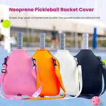 1 pieza Bolsa para raqueta de pickleball, adecuada para la mayoría de raquetas de pickleball, opciones de varios colores - Rosa Roja - Ver 6