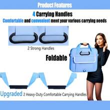 Car Suv Trunk OrganizerSturdy Storage Organizer For Car Accories Tools Sundries.Upgraded 4 Carrying Handles 72L Foldable Waterproof Multi Compartmt 2 Straps For Fixation Blue - Blue - View 4
