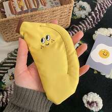 1pc,Cute Banana-Shaped Mini Bag-A Must-Have For Anime Fans, This Machine-Washable Design Perfectly Organizes Cosmetics, ID Cards, Keys, And Earbuds. Use It As An Adorable Keychain Or Bag Charm. - Multicolor - View 4