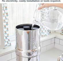 Big Berkey Gravity-Fed Stainless Steel Countertop Water Filter System 225 Gallon With 2 Authentic Black Berkey Elements BB9-2 Filters - trắng - Xem 2