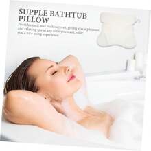 Almohada para Bañera Antideslizante Cojín Ergonómico para Espalda y Cómodo para SPA y Ventosas Lavable y Compacto - 1 - Ver 6