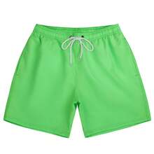 Men's Beach Shorts Men's 4-Inch Shorts Beach-Ready Splash-Resistant Shorts Essential Sports & Leisure Travel Pants - Apple Green - View 1