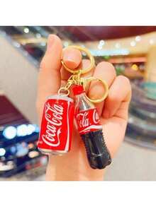 Cute Mini Super Simulation  Drink Bottle Can Keychain Couple Bag Car Pendant Small Gift - B - View 1