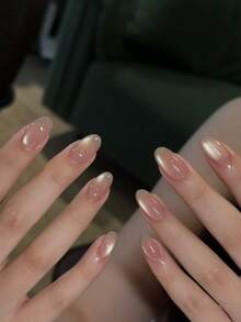 HEFENNA 裸色猫眼凝胶指甲油，浅金色光晕玻璃珠猫眼，适合女性和女孩在家DIY美甲沙龙（1瓶） - 彩色 - 查看 3