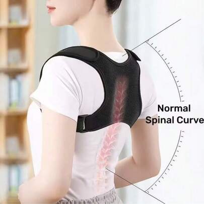 1pc Updated Posture Corrector For Men & Women, Size Runs Small, Consider Ordering One Size Up For Loose Fit, Adjustable Upper Back Support For Clavicle And Neck/Shoulder Upright Comfort (Pink) Posture Corrector For Men & Women, Body Health Fixation Upper Back Support Clavicle Back And Shoulder Under Clothes, Black