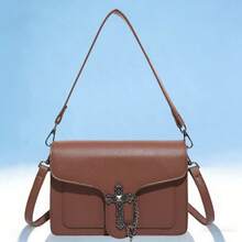 Y2K Punk Style Cross Decor Flap Shoulder Bag, Women's Small Square Handbag, Suitable For Girls Going To Work, Shopping, Photo Shooting, Party, Holiday Gift, High-Quality Purse - Multicolor - View 14