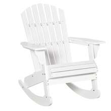 Adirondack Garden Chair, Rocking Chair, 77 X 94 X 97 Cm, White, Weather-Resistant, Ideal For Garden And Balcony Furniture - C - View 1