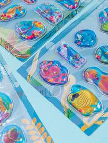Colorful 3D Epoxy Resin Stickers - Solid Stickers - Cute Animal Series, Exquisite Appearance, 3D Design, Waterproof Self-Adhesive Decorative Stickers, Comfortable Touch, Strong Decorative Atmosphere, Suitable For DIY Decoration, Toys, Manuals, Diaries, Notebooks, Laptops, Phone Cases, Etc. - Multicolor - View 3