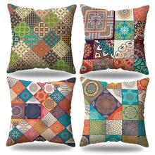 1/4pcs Bohemian Style Throw Pillow Cover, Square Cushion Cover, Suitable For Sofa/Bed, Single-Sided Design, Pillow Insert Not Included - A - View 10