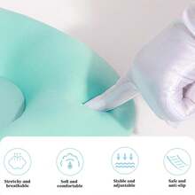 Cojín de baño para bañera Almohada de baño antideslizante suave Almohada bañera transpirable a prueba fugas con hebilla Secado rápido Agradable para la piel Ergonómico 16x37 pulgadas Accesorios - Azul - Ver 4