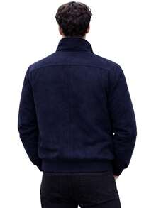 Men's Reversible Double-Sided Twill Jacket – 2 Colors In 1 | Premium Casual Style - 藏蓝色 - 查看 2