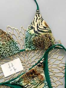 2025 Vintage Leopard Print Pattern Bikini 2 Pieces Set Women - 彩色 - 查看 4