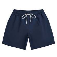 Men's Beach Shorts Men's 4-Inch Shorts Beach-Ready Splash-Resistant Shorts Essential Sports & Leisure Travel Pants - 藏青色 - 查看 6