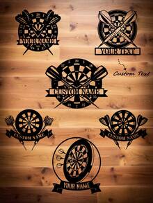 1pc Customized Darts Target Metal Wall Decor - Personalized Gamer Name Plate, Home Decor & Unique Gift Idea, Club Gift, Darts Lover Gift, Father's Day Gift - Decorative Item, Home Decor, Wall Art, Room Decor, Living Room, Bedroom, Bathroom, Kitchen, House Decoration, Personalized Gift - Multicolor - View 12