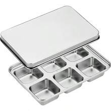 1pc Thick Stainless Steel Ice Cube Tray, Square Ice Mold With Lid, Easy Release Fast Freezing - Multicolor - View 7