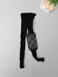 2 peças Meias-calças Transparentes com Recortes para Meninas, Meias de Tule Leves, Primavera/Verão - Multicolorido - Visão 8