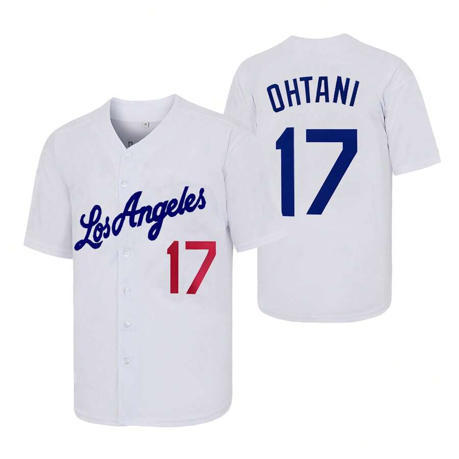 ST John's Shamrocks 男士17号棒球衫，Shotime品牌，90年代复古嘻哈风格，白色弹力面料 - 休闲运动卫衣，纽扣刺绣，训练比赛运动衫，圣诞节和新年礼物