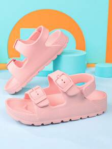 Summer Outdoor Strap Sandals For Boys & Girls, Lightweight Comfortable Open Toe Garden Shoes - Pink - View 8