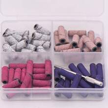 60 st 4 Grits med mini-dorn nagelkonst 3 mm mini-slipsandsringsband set elektrisk slipmaskin nagelsliphuvud nagel - Multifärgad - Visa 9