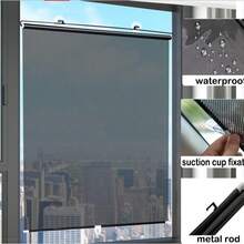 Blackout Roller Blinds, Movable Balcony Venetian Blinds, Built-In Venetian Blinds Without Drilling, Honeycomb Blackout Curtains, Opaque - A - View 6