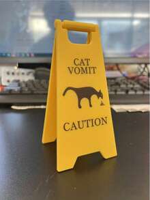 1个5英寸猫呕吐物（小心地滑）警示牌 - A - 查看 12