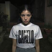 Canelo Alvarez Retro Graphic T-Shirt - Boxing Legend T-Shirt - 黑色 - 查看 1
