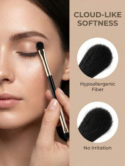 Double Head Eye Shadow Brush, A Multi-Purpose Soft Skin Touch, Easy To Create Delicate Eye Makeup, Double Head Design, A Brush Multi-Purpose, Halo Dye Two In One, Double Head More Efficient Powder Catching Power, Strong Halo Dye Nature, Strong Powder Taking Power, Uniform Powder Release