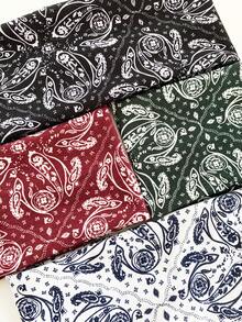 1pc Retro American Cashew Flower Wide Elastic Headband - Multicolor - View 3