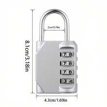 A Heavy-Duty Waterproof Metal Padlock With A 4-Digit Combination Lock - A Burglarproof Lock Suitable For Homes, Gyms, Lockers, Suitcases, Boats, And Cabinets - Easy-Use Key Lock (Padlock Only). - Multicolor - View 5