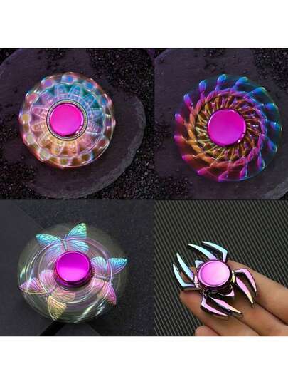 Exquisite Mini Rotating Toy, Colorful Stress Relief Toy, Bicycle Chainring Rotating Toy, Very Helpful Under Pressure, Metal Chainring Chain Rotating Stress Relief Toy, Extremely Cool And Fun, Chain Gear Flywheel , Rotating Toy To Relieve Stress And Anxiety, Focused Finger Spinning Toy