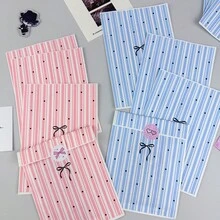 200 piezas de bolsas de regalo de 4.7x6.7 pulgadas para empaquetar regalos, que incluyen bolsas de regalo a rayas azules y rosas, bolsas de papel pequeñas para accesorios, bolsas de papel con estampado de lazos y puntos, bolsas de regalo gruesas y bolsas de papel de regalo decorativas para DIY, adecuadas para regalos de vacaciones, bodas, cumpleaños, fiestas y empaques de bolsas de regalo. - Multicolor - Ver 5