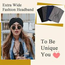16pcs/Set Women's Extra Wide Headbands, Stretchy Turban Headwraps, Hair Accessories - Multicolor - View 8