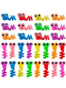 3/6支装螺旋大眼睛铅笔套装，设计优雅，软橡胶铅笔玩具，小巧玩具，大眼睛铅笔帽玩具，为书写增添乐趣 - 套裝 - 查看 2