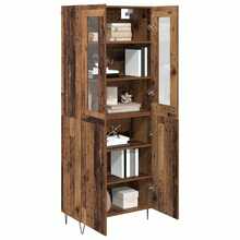 vidaXL Highboard Altholz 69,5 x 34 x 180 cm Holzwerkstoff - Gelb - Übersicht 3
