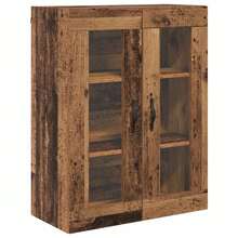 vidaXL Highboard Altholz 69,5 x 34 x 180 cm Holzwerkstoff - Gelb - Übersicht 7