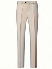 Men's 3-Piece Suit, Suit Jacket + Vest + Trousers, Business Casual, Stylish And Elegant, High-Quality Men's Suit, Suitable For Weddings, Business, Parties - 卡其色 - 查看 6