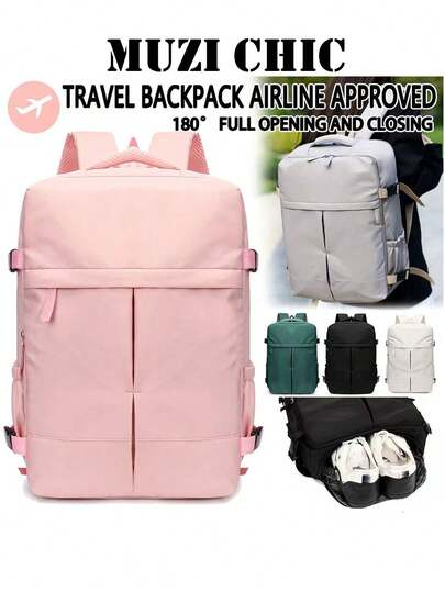 Women's Backpack, Large Capacity Travel Backpack, Commute/School Backpack, Fashionable Laptop Bag, Short-Distance Business Travel Luggage Bag, Meets Ryanair, Wizz Air And Other Airlines' Regulations