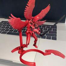 Figura de acción articulada de ABS del guerrero angélico de 6 alas, modelo de exhibición coleccionable, requiere autoensamblaje - Multicolor - Ver 8