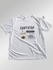 1pc Women's Casual Summer T-Shirt, Fashionable - White - View 7