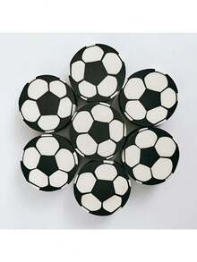 6pcs Football Shaped Erasers, Writing Supplies, Office & School Stationery, Perfect Back To School Gift - Multicolor - View 8