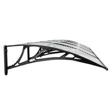 vidaXL 350x75 Cm Polycarbonat Vordach In Schwarz Und Transparent - A - Visualizzare 6