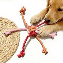 Durable And Chewable Interactive Rope Toy Designed For Dogs - Vibrant Chewable Rope With Green And Orange Tassels, Great For Outdoor Activities And Dental Care, Also An Excellent New Year Gift For Your Dog - Multicolor - View 9