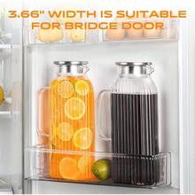 Glass Pitcher, 68oz Water Pitcher With Lid And Precise Scale Line, 18/8 Stainless Steel Iced Tea Carafe, Easy Clean Heat Resistant Borosilicate Jug For Juice, Milk, Cold Or Hot Beverages - 68oz-Sọc-2 cái - Xem 7