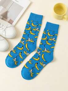 2/6/10 Pairs Heated Rivalry Hollanov Collection Blue Banana Hockey Socks, Personalized, Fashionable, Versatile Valentine's Day Couple Socks - Multicolor - View 7