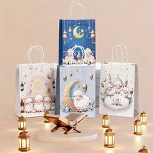 25pcs/12pcs/6pcs Eid Al-Adha Happy Party Gift Bags, Retail Store Packaging Bags, Moon Festival Gift Packaging Bags, Party Gift Tote Bags, Party Gift Bags, Birthday Party Wedding Sheep Themed Gift Bags - Multicolor - View 5